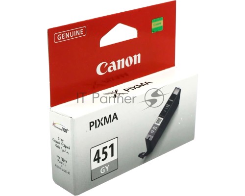 Картридж струйный CLI-451GY (6527B001) для Canon PIXMA MG6340, Серый, 780стр.