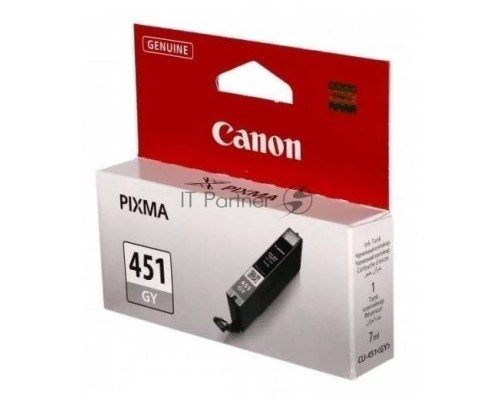 Картридж струйный CLI-451GY (6527B001) для Canon PIXMA MG6340, Серый, 780стр.