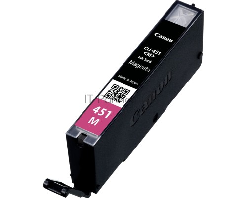 Картридж струйный CLI-451M (6525B001) для Canon PIXMA iP7240/MG6340/MG5440, Пурпурный (Magenta), 319стр.