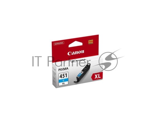 Картридж струйный CLI-451XLC (6473B001) для Canon PIXMA iP7240, MG5440, 6340,  Голубой, 665стр.