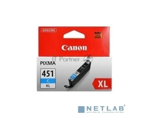 Картридж струйный CLI-451XLC (6473B001) для Canon PIXMA iP7240, MG5440, 6340,  Голубой, 665стр.