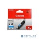 Картридж струйный CLI-451XLC (6473B001) для Canon PIXMA iP7240, MG5440, 6340,  Голубой, 665стр.