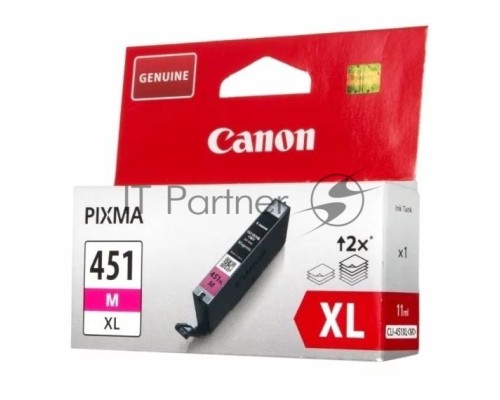 Картридж струйный CLI-451XLM (6474B001) для Canon PIXMA iP7240, MG5440, 6340, Пурпурный, 660стр.