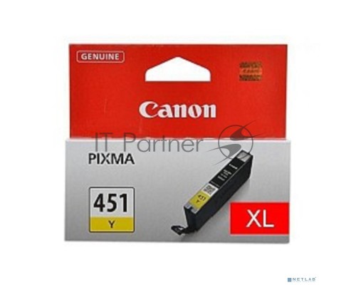Картридж струйный CLI-451XLY (6475B001) для Canon PIXMA iP7240, MG5440, 6340, Желтый, 685стр.