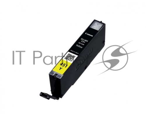 Картридж струйный CLI-451Y (6526B001) для Canon PIXMA iP7240/MG6340/MG5440, Желтый(Yellow), 344стр.