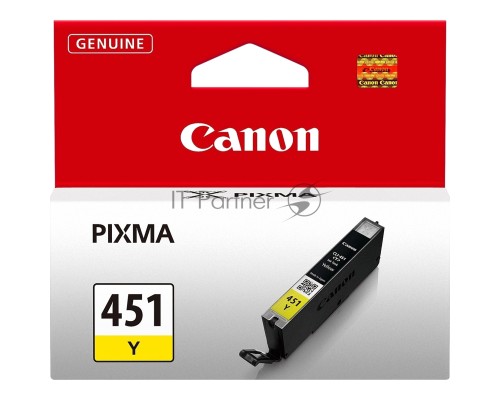 Картридж струйный CLI-451Y (6526B001) для Canon PIXMA iP7240/MG6340/MG5440, Желтый(Yellow), 344стр.