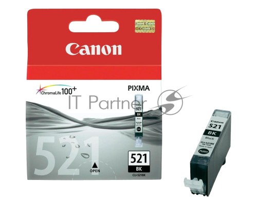 Картридж струйный CLI-521Bk (2933B004) черный (9 мл.) для Canon Pixma iP3600, 4600, MP540 ,MP620, MP630, MP980