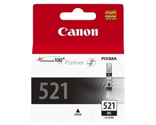 Картридж струйный CLI-521Bk (2933B004) черный (9 мл.) для Canon Pixma iP3600, 4600, MP540 ,MP620, MP630, MP980