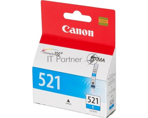 Картридж струйный CLI-521C (2934B004) голубой (535 стр.) для Canon Pixma iP3600, 4600, MP540 ,MP620, MP630, MP980