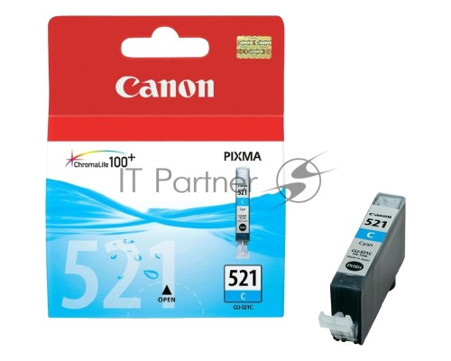 Картридж струйный CLI-521C (2934B004) голубой (535 стр.) для Canon Pixma iP3600, 4600, MP540 ,MP620, MP630, MP980