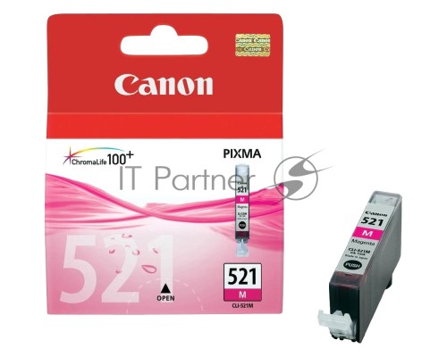 Картридж струйный CLI-521M (2935B004) пурпурный (520 стр.) для Canon Pixma iP3600, 4600, MP540 ,MP620, MP630, MP980