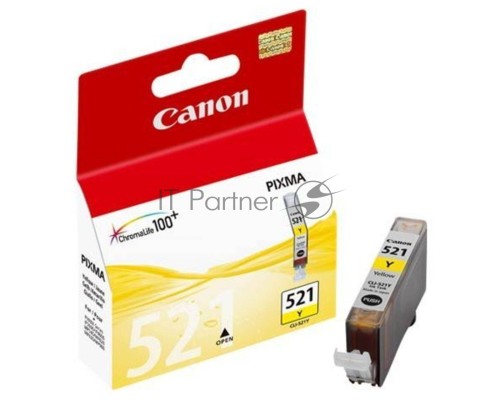 Картридж струйный CLI-521Y (2936B004) желтый (520 стр.) для Canon PIXMA iP3600/4600/MP540/620