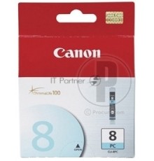 Картридж Canon CLI-8PC фото-голубой, 490 стр, для iP6600D, iP6700D, MP970, Pixma Pro9000, Pixma Pro9000 Mark II