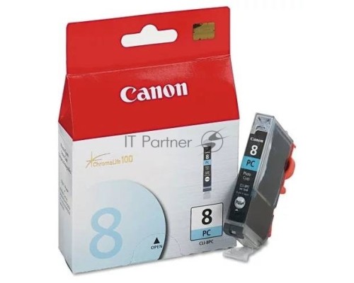 Картридж Canon CLI-8PC фото-голубой, 490 стр, для iP6600D, iP6700D, MP970, Pixma Pro9000, Pixma Pro9000 Mark II