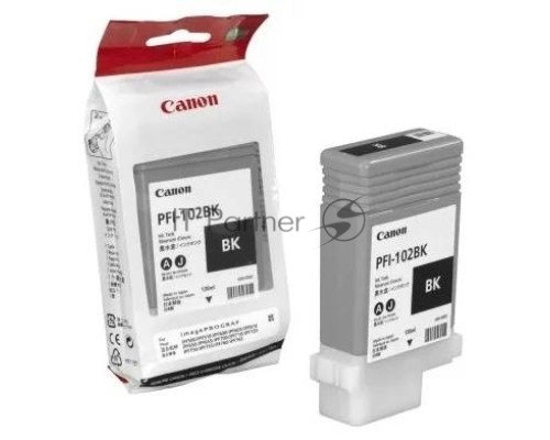 Картридж струйный Canon PFI-102Bk (0895B001) черный (130 мл.) для Canon iPF605, iPF610, iPF650, iPF655, iPF710, iPF750, iPF755, LP17, iPF510