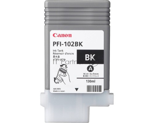 Картридж струйный Canon PFI-102Bk (0895B001) черный (130 мл.) для Canon iPF605, iPF610, iPF650, iPF655, iPF710, iPF750, iPF755, LP17, iPF510