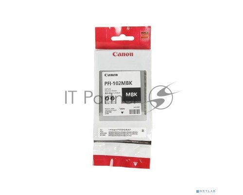 Картридж Canon PFI-102MBk (0894B001) матовый черный, 130 мл., для iPF500/600/700