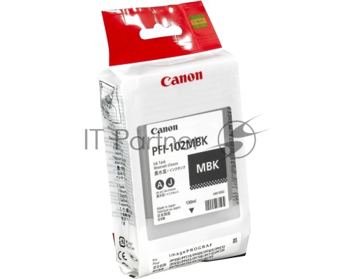 Картридж Canon PFI-102MBk (0894B001) матовый черный, 130 мл., для iPF500/600/700
