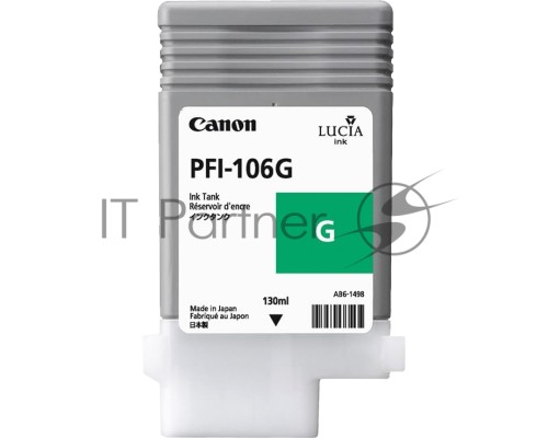 Картридж струйный Canon PFI-106 G зеленый для iPF6400/6450 (6628B001)