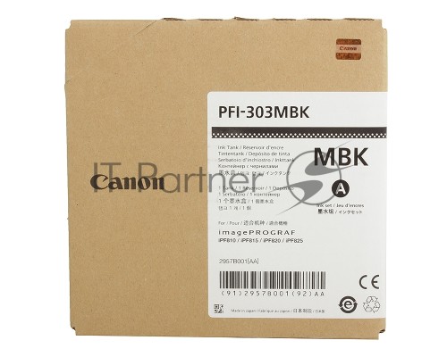 Картридж струйный Canon PFI-303 MBK черный матовый для iPF815/825 (2957B001)