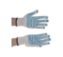 ЗУБР Перчатки трикотажные, 12 класс, х/б, с защитой от скольжения, L-XL [11451-XL]