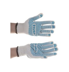 ЗУБР Перчатки трикотажные, 12 класс, х/б, с защитой от скольжения, L-XL [11451-XL]