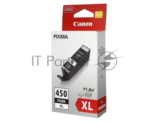 Картридж струйный Canon PGI-450XLPGBK (6434B001) пигментный черный, 22мл (500 стр.), для PIXMA iP7240/MG6340/MG5440