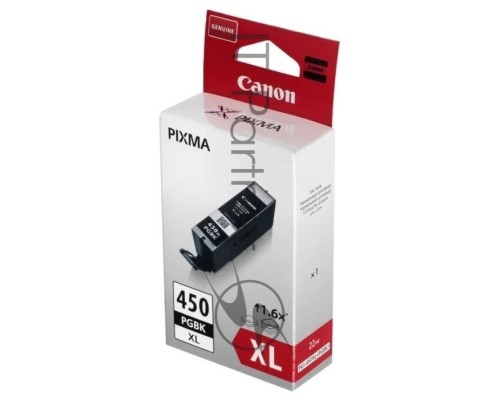 Картридж струйный Canon PGI-450XLPGBK (6434B001) пигментный черный, 22мл (500 стр.), для PIXMA iP7240/MG6340/MG5440