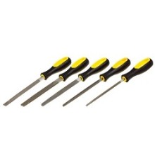 Набор STAYER: Напильники с двухкомпонентной рукояткой,плоский,полукруглый,трехгранный,квадратный,круглый,№2,150мм [1681-15-H5_z01]