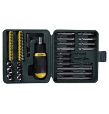 KRAFTOOL Набор Отвертка реверсивная с битами и торцевыми головками и сверлами, 43 предмета [25556-H43]