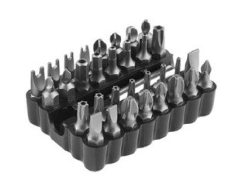 [Отвертки-насадки (биты)] ЗУБР Набор: Биты с магнитным адаптером, хромованадиевая сталь, 33 предмета [26046-H33]