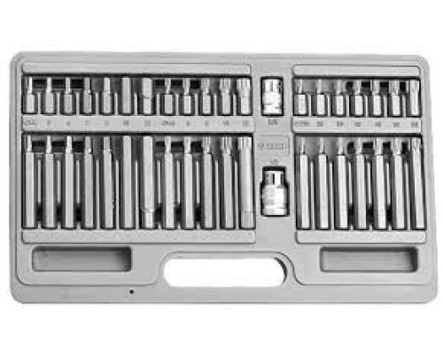 [Отвертки-насадки (биты)] Набор ЗУБР: Биты специальные в металлическом боксе, HEX, TORX, SPLINE, 40 предметов [2653-H40_z01]