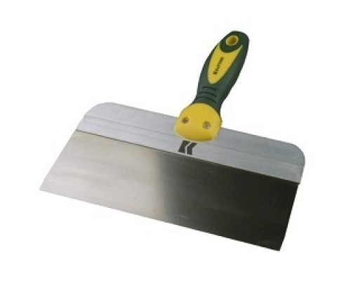 [ Шпатели, мастерки, кельмы, терки, гладилки] Шпатель KRAFTOOL фасадный с двухкомпонентной ручкой, нержавеющее полотно, 180мм[10036-180]