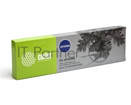 Картридж матричный Cactus CS-DFX5000 черный 12.7мм, 55м для Epson DFX5000/8000/8500