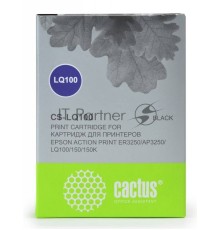 Картридж матричный Cactus CS-LQ100 черный, 8мм, 1.6м, 2 000 000 знаков для Epson LQ-100/ActionPrinter(AP)-3250