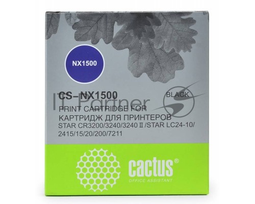 Картридж матричный Cactus CS-NX1500 черный, 12.7мм, 5м, 1 500 000 знаков для Star NX-1500/24xx/LC-8211