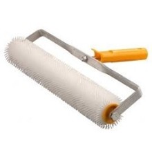 Валик игольчатый STAYER для наливных полов в сборе, пластмассовые иглы, бюгель 8мм, 75х250мм