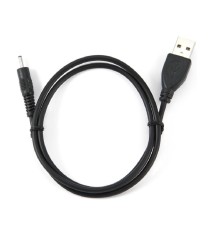 Gembird/Cablexpert CC-USB-AMP25-0.7M Кабель USB 2.0 Pro  , AM/DC 2,5мм 5V 2A (для планшетов Android), 0.7м, экран, черный, пакет 