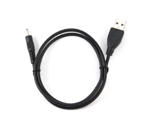 [кабели] Gembird/Cablexpert CC-USB-AMP25-0.7M Кабель USB 2.0 Pro  , AM/DC 2,5мм 5V 2A (для планшетов Android), 0.7м, экран, черный, пакет 