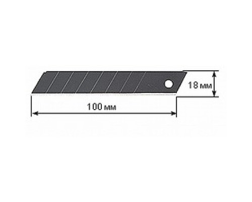 [Штукатурно -малярный инструмент] OLFA Лезвие BLACK MAX сегментированное, 8 сегментов, 18х100х0,5мм, 50шт [OL-LBB-50B]