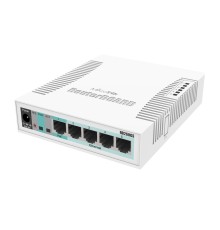 MikroTik RB260GS (CSS106-5G-1S)(r2) Коммутатор RouterBOARD 260GS 5-port Gigabit smart switch with SFP cage, SwOS, plastic case, PSU