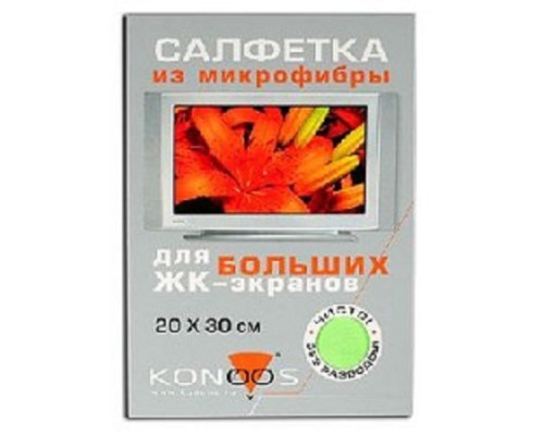 [Чистящие средства] Konoos KT-1 Салфетка из микрофибры для ЖК-телевизоров 20х30 см