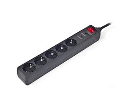 [Сетевые фильтры] Energenie Сетевой фильтр SPG5-C-10 3m. 16А. черный (сечение 3*1,5 мм)