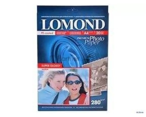Фотобумага Lomond 1104101 A4/280г/м2/20л./белый высокоглянцевое для струйной печати