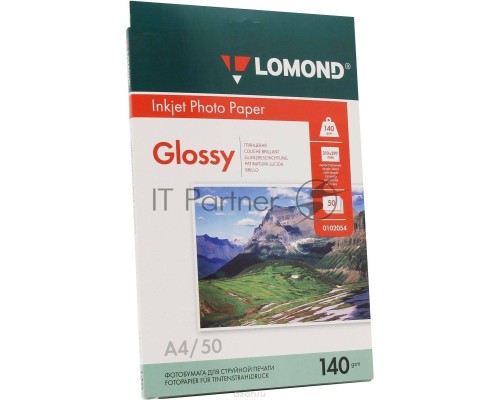 Фотобумага Lomond 0102054 A4/140г/м2/50л./белый глянцевое для струйной печати