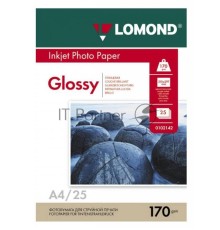 Фотобумага LOMOND Одностороняя Глянцевая 170 г/м2  A4/25л.