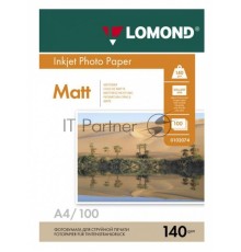Фотобумага LOMOND Одностороняя Матовая, 140г/м2 , A4(21x29)/100л.