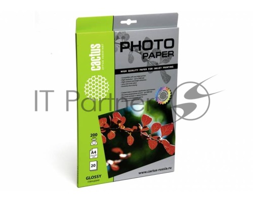 Фотобумага Cactus CS-GA420020 глянцевая А4 200 г/м2 20 листов