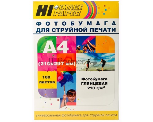 Бумага Hi-Black A200402U Фотобумага глянцевая односторонняя (Hi-image paper)  A4, 210 г/м, 100 л. (H210-A4-100)     