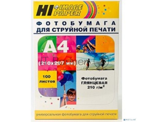 Бумага Hi-Black A200402U Фотобумага глянцевая односторонняя (Hi-image paper)  A4, 210 г/м, 100 л. (H210-A4-100)     